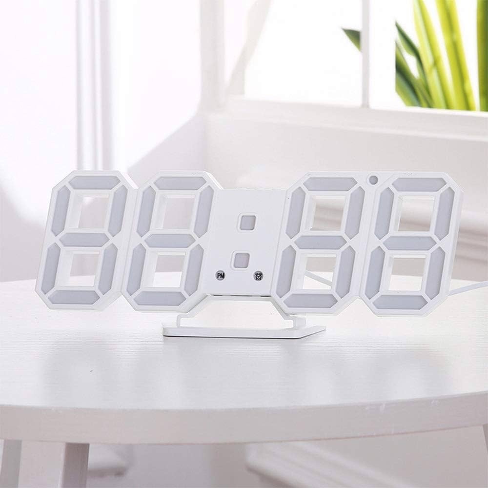 White Digital Clock